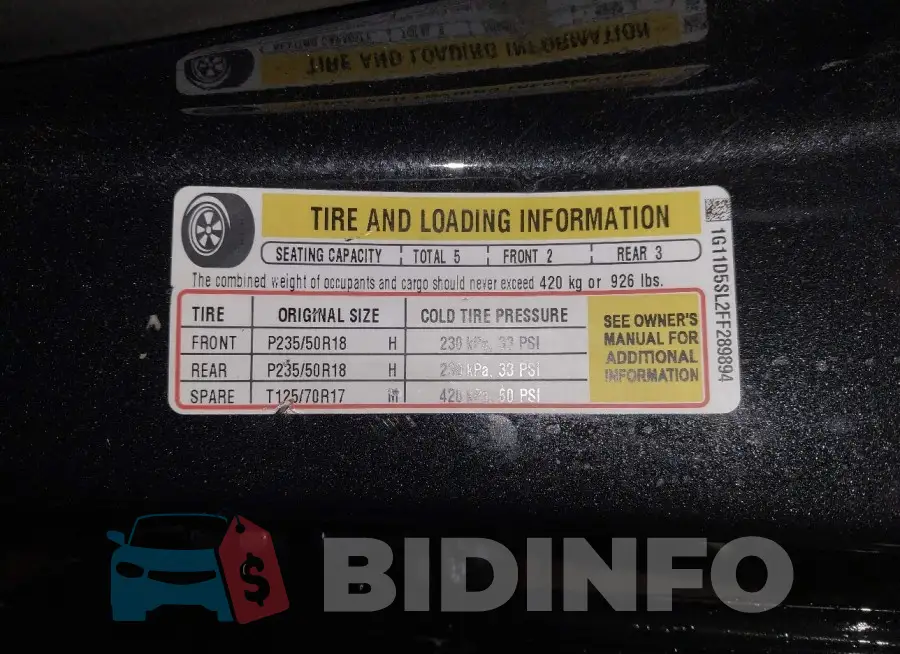 1G11D5SL2FF289894 Photo# 9