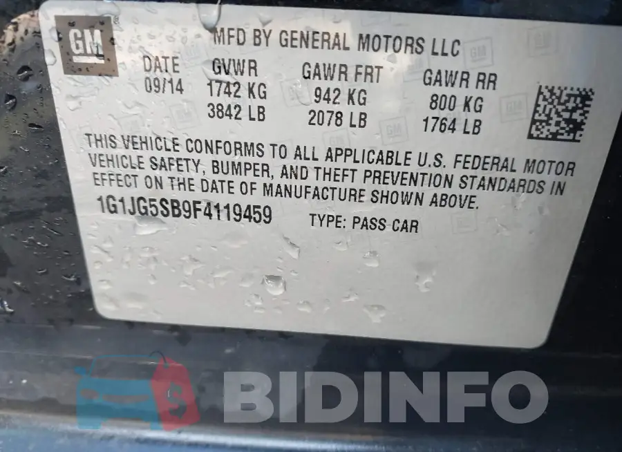 1G1JG5SB9F4119459 Photo# 9