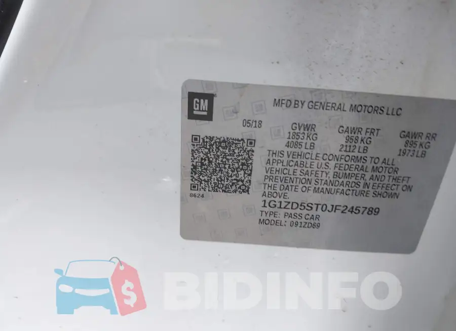 1G1ZD5ST0JF245789 Photo# 9