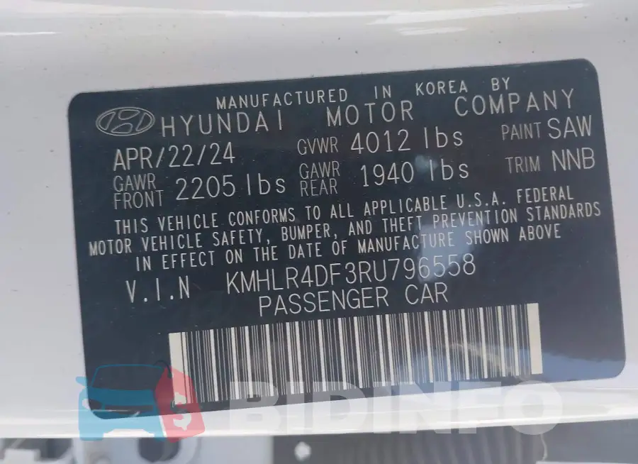 KMHLR4DF3RU796558 Photo# 9