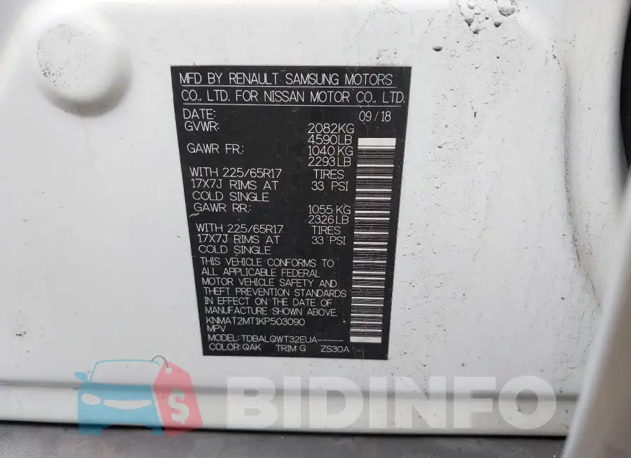 KNMAT2MT1KP503090 Photo# 9