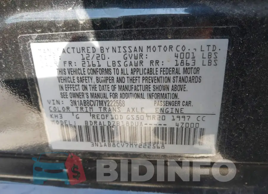 3N1AB8CV7MY222568 Photo# 9