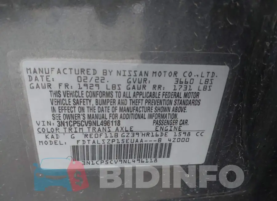 3N1CP5CV9NL496118 Photo# 9