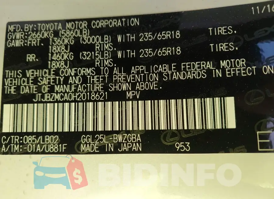 JTJBZMCA0H2018621 Photo# 9