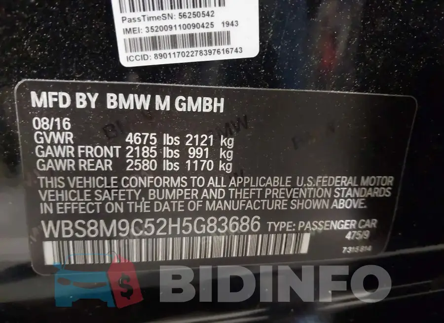WBS8M9C52H5G83686 Photo# 9