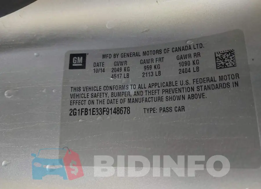 2G1FB1E33F9148678 Photo# 9