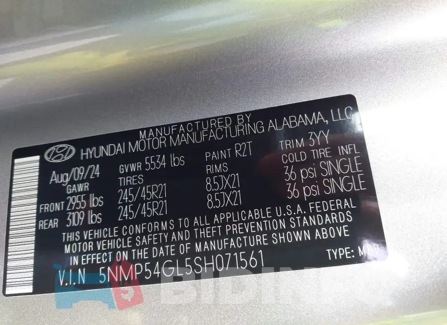 5NMP54GL5SH071561 Photo# 9