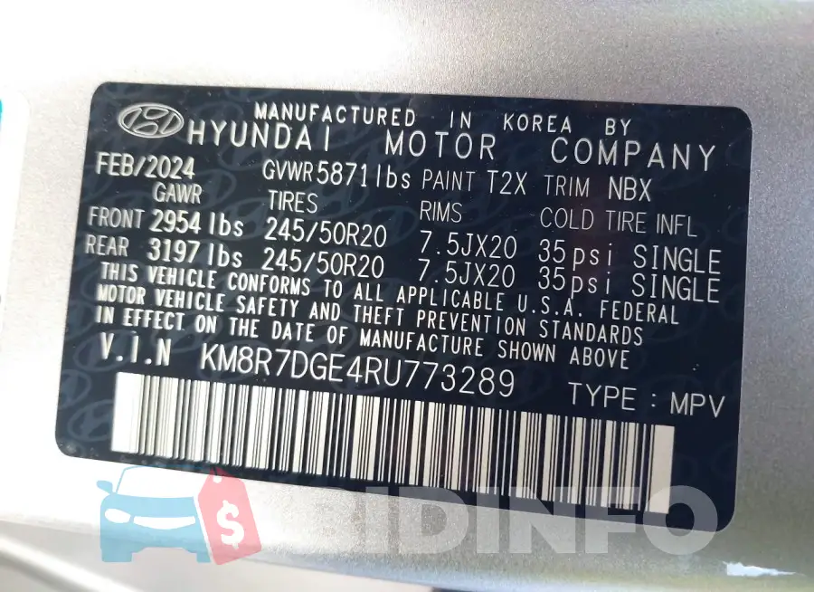 KM8R7DGE4RU773289 Photo# 9
