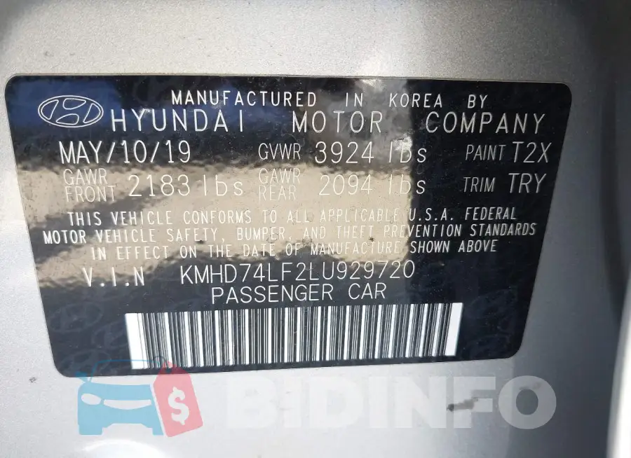 KMHD74LF2LU929720 Photo# 9