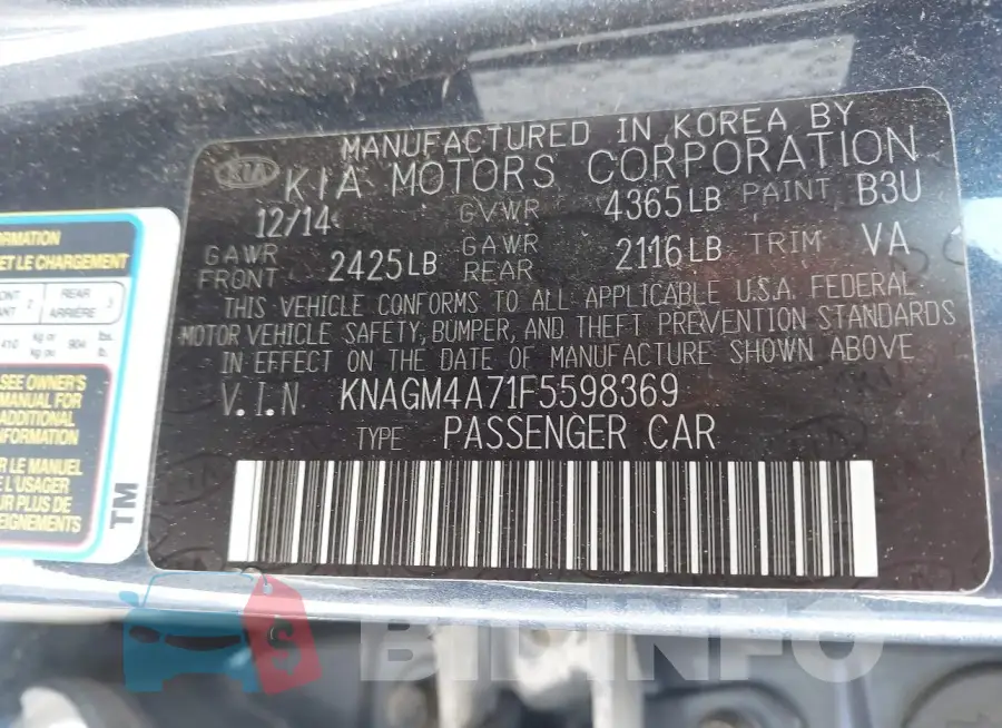 KNAGM4A71F5598369 Photo# 9