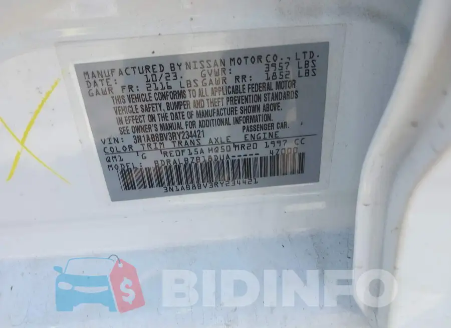 3N1AB8BV3RY234421 Photo# 9