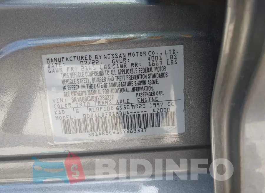3N1AB8CV5NY283337 Photo# 9