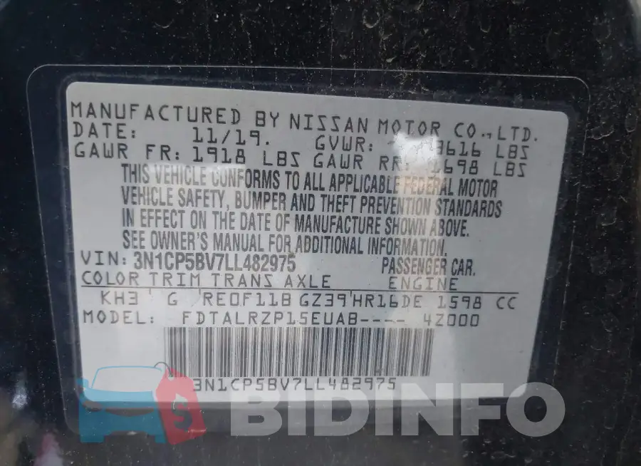 3N1CP5BV7LL482975 Photo# 9