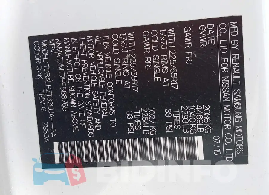 KNMAT2MT7FP588765 Photo# 9