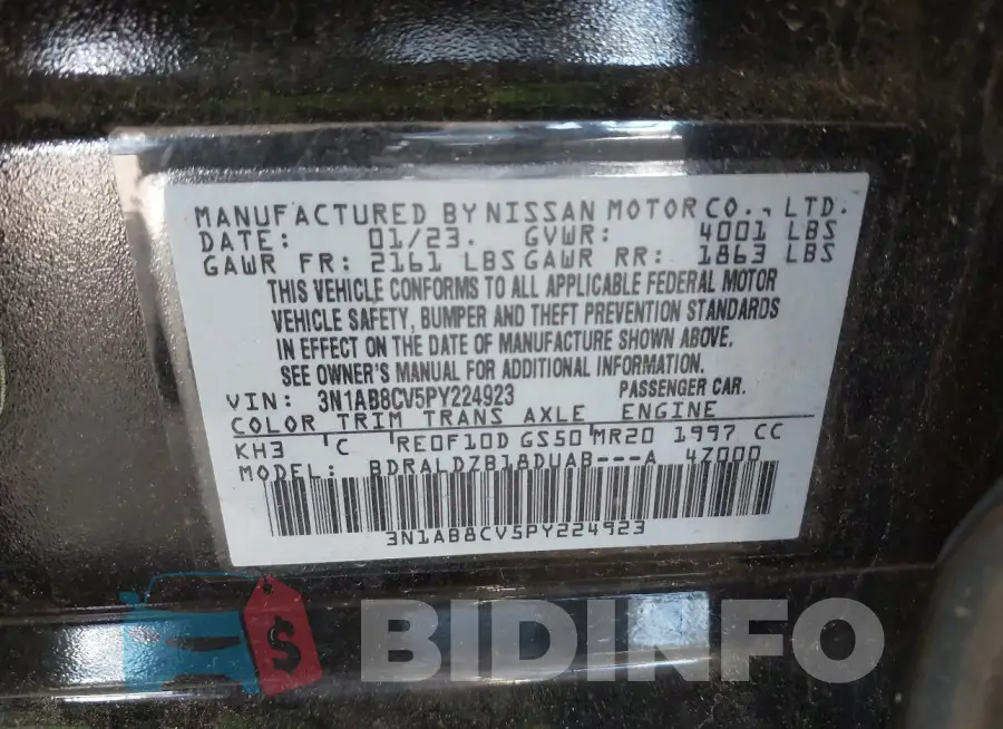 3N1AB8CV5PY224923 Photo# 9