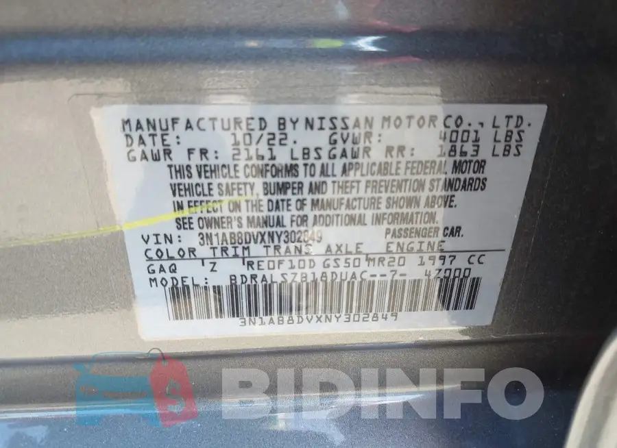3N1AB8DVXNY302849 Photo# 9