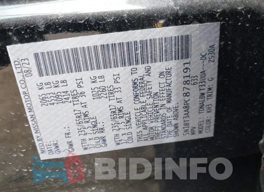 5N1BT3AA8PC878191 Photo# 9