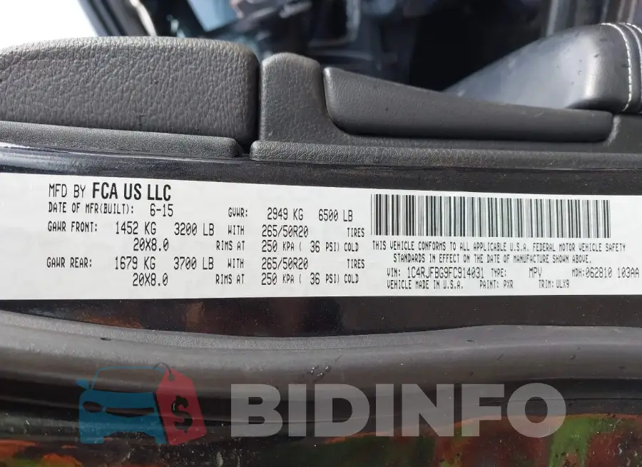 1C4RJFBG9FC914031 Photo# 9