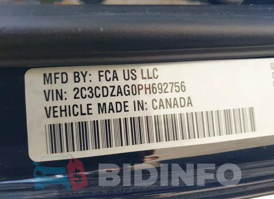 2C3CDZAG0PH692756 Photo# 9