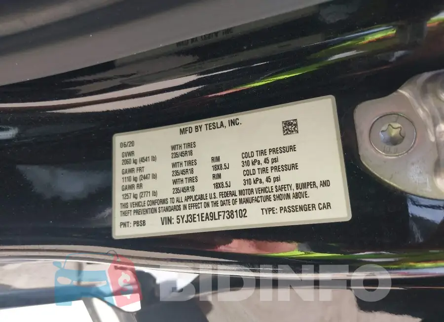 5YJ3E1EA9LF738102 Photo# 9