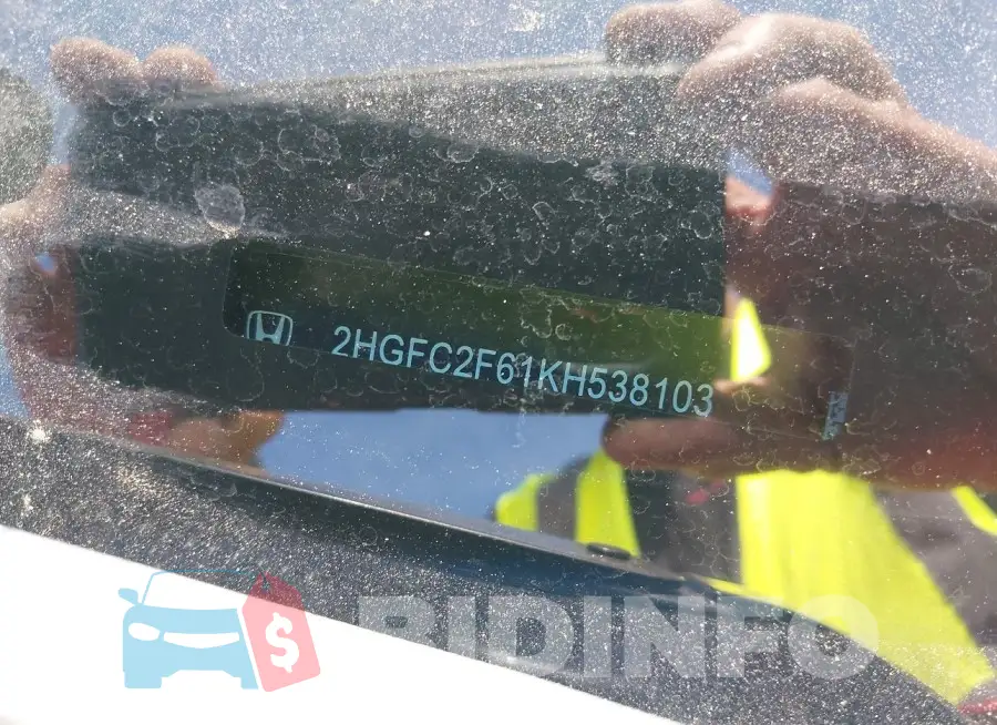 2HGFC2F61KH538103 Photo# 18