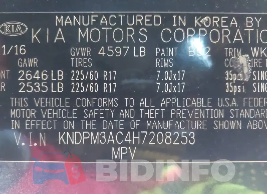 KNDPM3AC4H7208253 Photo# 9