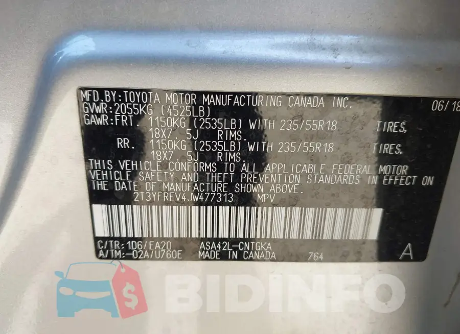 2T3YFREV4JW477313 Photo# 9