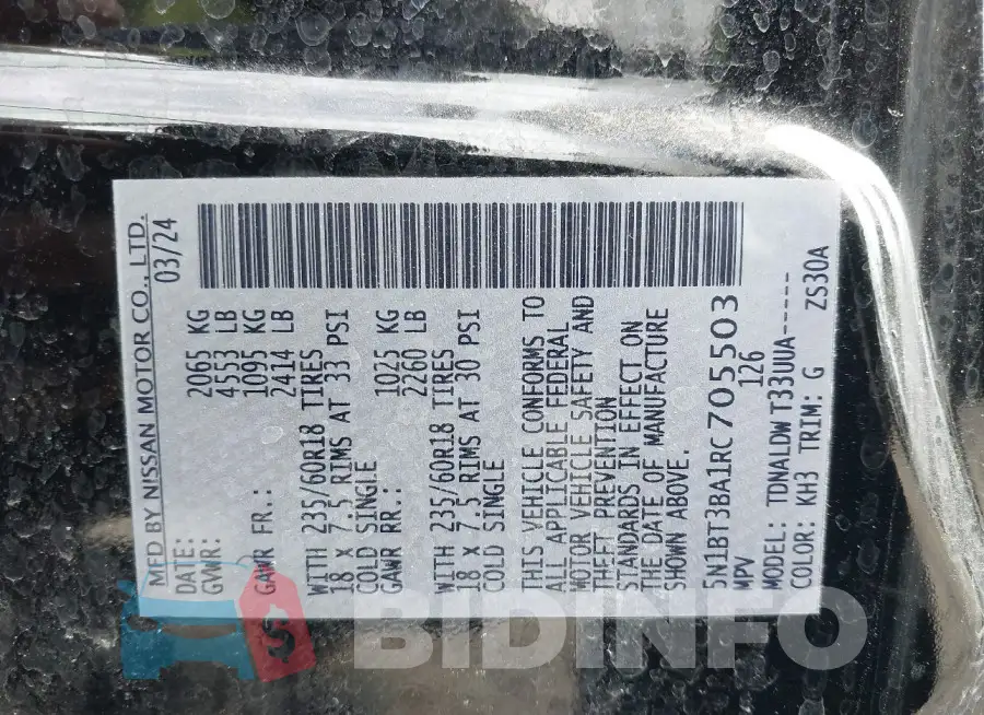 5N1BT3BA1RC705503 Photo# 9