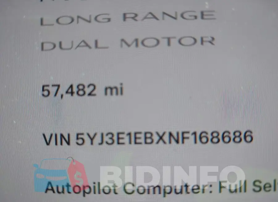 5YJ3E1EBXNF168686 Photo# 15