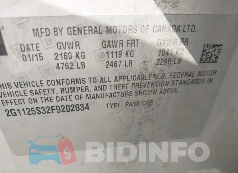 2G1125S32F9202834 Photo# 9