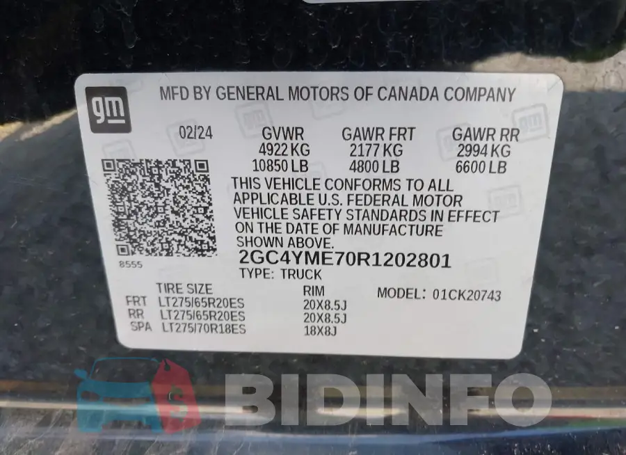 2GC4YME70R1202801 Photo# 9