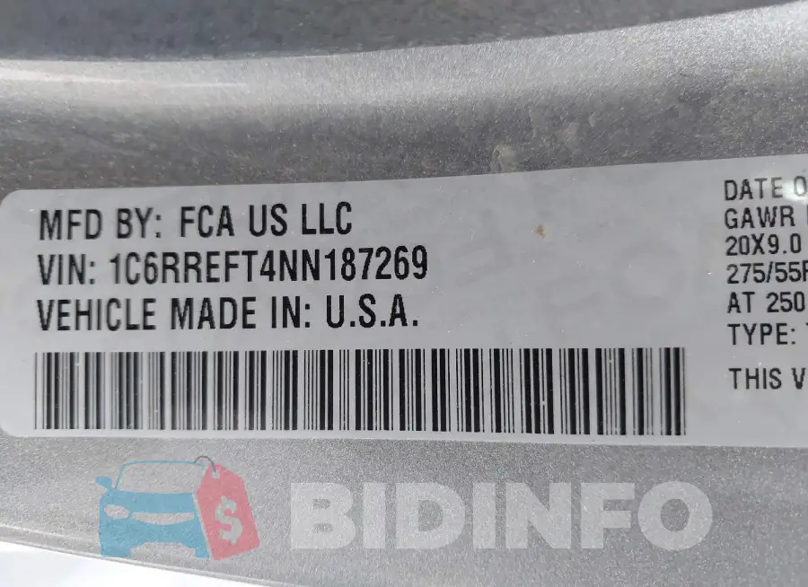 1C6RREFT4NN187269 Photo# 9
