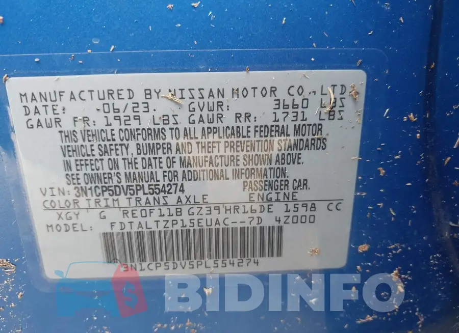 3N1CP5DV5PL554274 Photo# 9