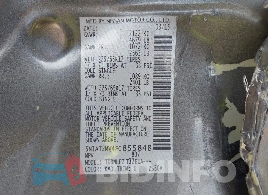 5N1AT2MV4FC855848 Photo# 9