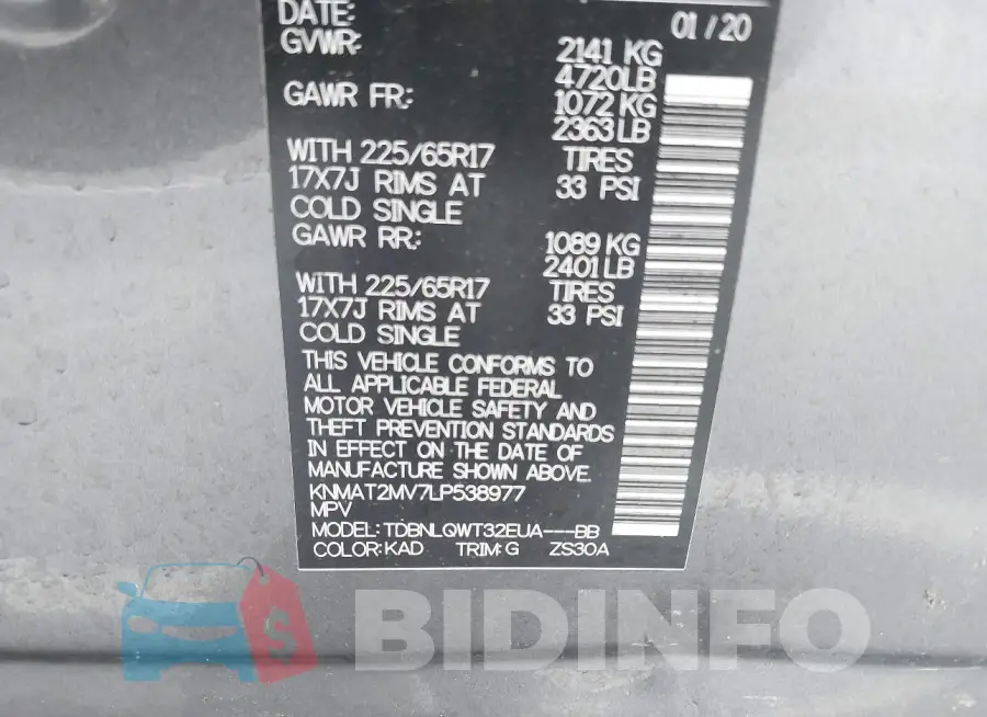 KNMAT2MV7LP538977 Photo# 9