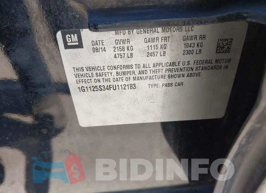 1G1125S34FU112183 Photo# 9