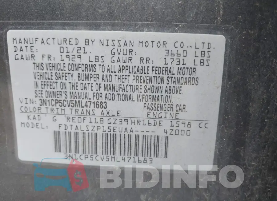 3N1CP5CV5ML471683 Photo# 9