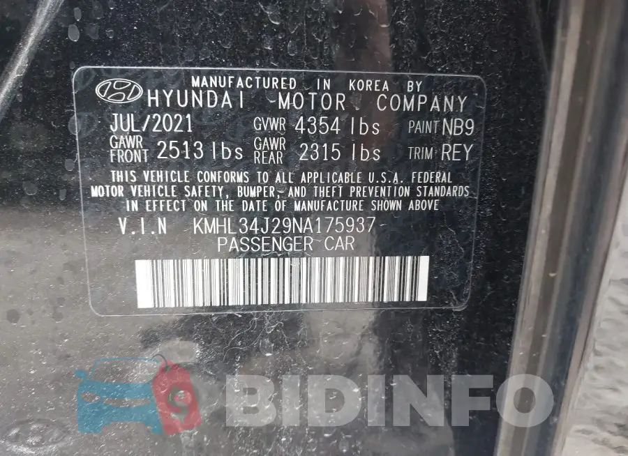 KMHL34J29NA175937 Photo# 9