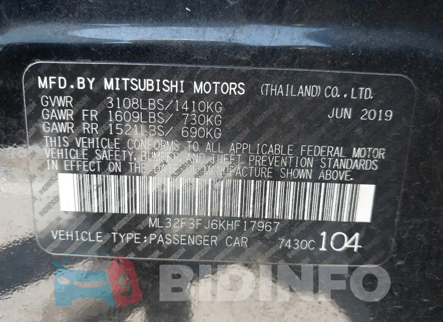 ML32F3FJ6KHF17967 Photo# 9