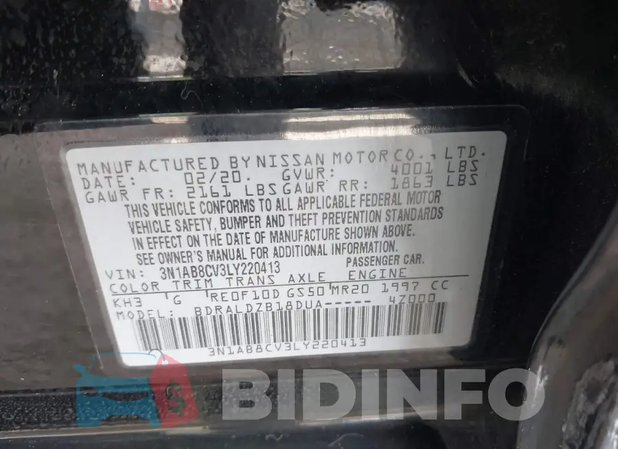 3N1AB8CV3LY220413 Photo# 9