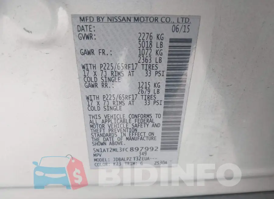 5N1AT2ML3FC897992 Photo# 9