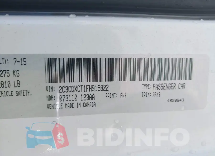 2C3CDXCT1FH915822 Photo# 9