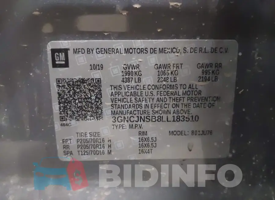 3GNCJNSB8LL183510 Photo# 9