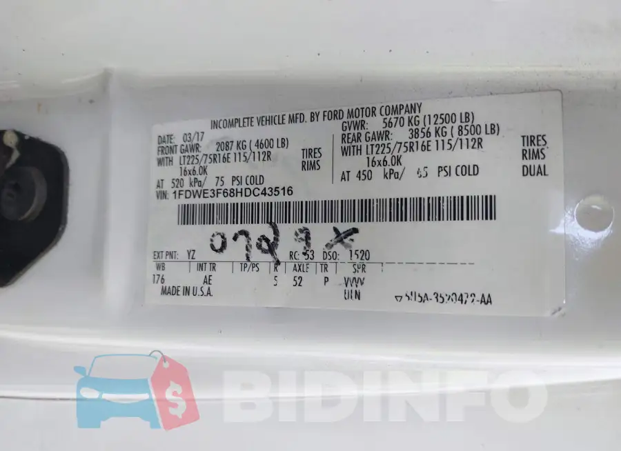 1FDWE3F68HDC43516 Photo# 8