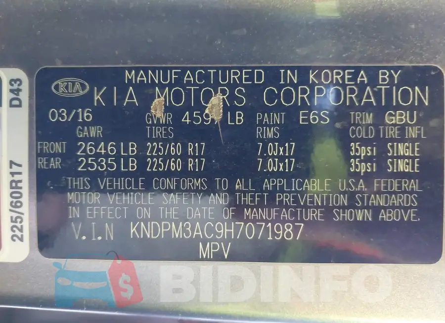 KNDPM3AC9H7071987 Photo# 9