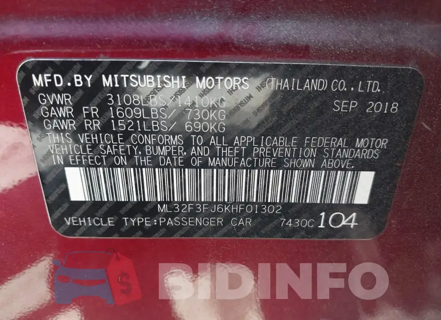 ML32F3FJ6KHF01302 Photo# 9