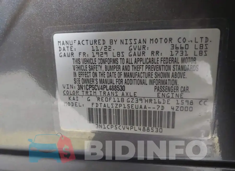 3N1CP5CV4PL488530 Photo# 9