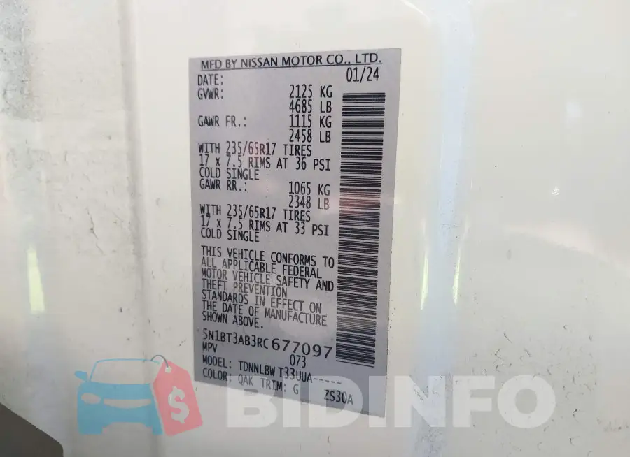5N1BT3AB3RC677097 Photo# 9