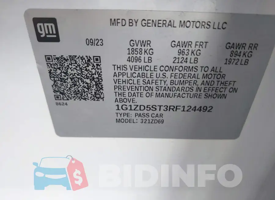 1G1ZD5ST3RF124492 Photo# 9