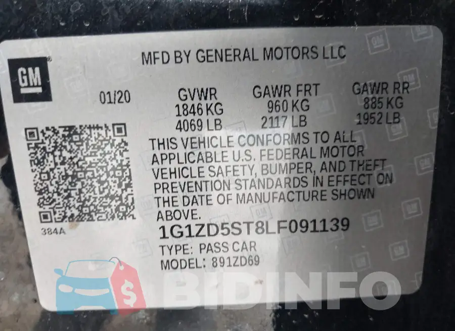 1G1ZD5ST8LF091139 Photo# 9